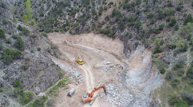 DSİ Kastamonu Tosya Yenidoğan Yeraltı Barajı / Depolaması Şantiye Genel Görünüm