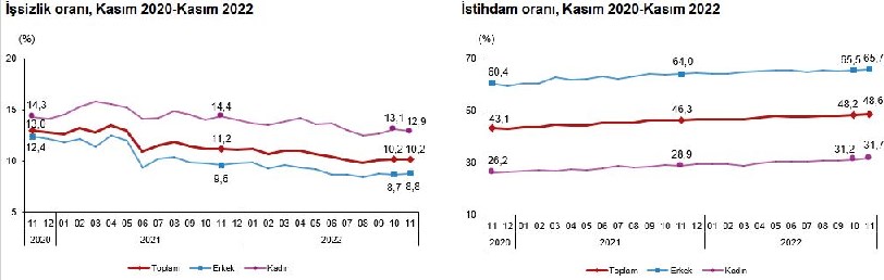 tuik-issizlik-orani-istihdam-orani-kasim-2022
