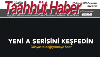 27 Kasım 2025 Perşembe tarih ve 3765 sayılı Taahhüt Haber aboneleri için yayınlandı