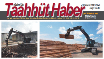 4 Kasım 2025 Salı tarih ve 3748 sayılı Taahhüt Haber aboneleri için yayınlandı