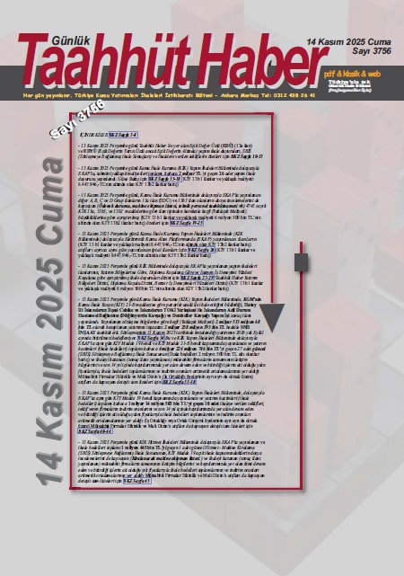 Taahhut Haber Kapak / Sayı 3756