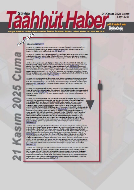 Taahhut Haber Kapak / Sayı 3761
