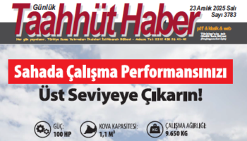 23 Aralık 2025 Salı tarih ve 3783 sayılı Taahhüt Haber aboneleri için yayınlandı