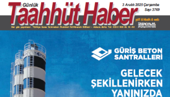 3 Aralık 2025 Çarşamba tarih ve 3769 sayılı Taahhüt Haber aboneleri için yayınlandı