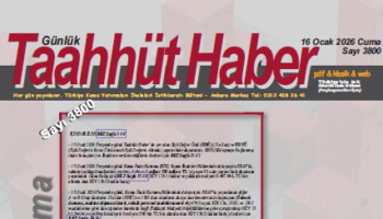 16 Ocak 2026 Cuma tarih ve 3800 sayılı Taahhüt Haber aboneleri için yayınlandı