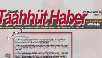 27 Mart 2026 Cuma tarih ve 3849 sayılı Taahhüt Haber aboneleri için yayınlandı