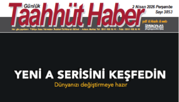 2 Nisan 2026 Perşembe tarih ve 3853 sayılı Taahhüt Haber aboneleri için yayınlandı