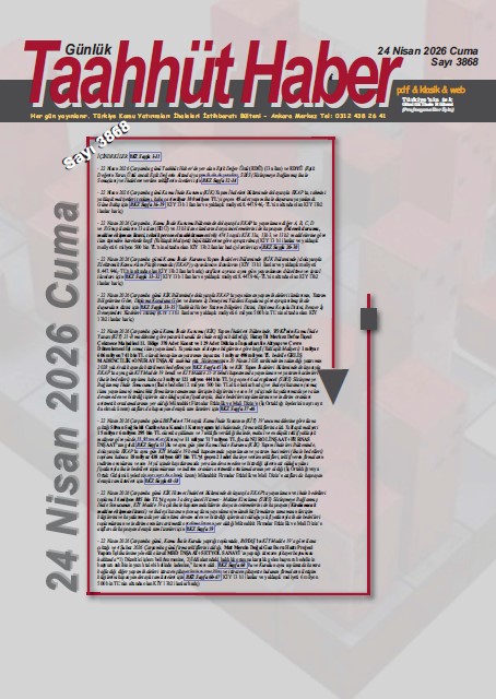 Taahhut Haber Kapak / Sayı 3868