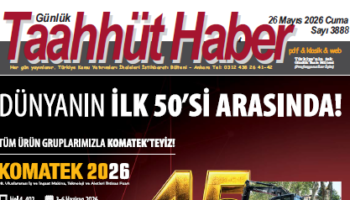 26 Mayıs 2026 Salı tarih ve 3888 sayılı Taahhüt Haber aboneleri için yayınlandı