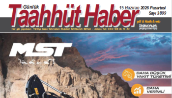 15 Haziran 2026 Pazartesi tarih ve 3899 sayılı Taahhüt Haber aboneleri için yayınlandı