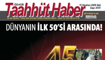 16 Haziran 2026 Salı tarih ve 3900 sayılı Taahhüt Haber aboneleri için yayınlandı