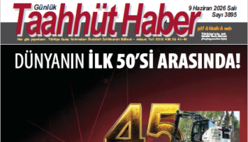 9 Haziran 2026 Salı tarih ve 3895 sayılı Taahhüt Haber aboneleri için yayınlandı