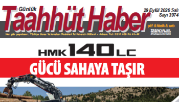 29 Eylül 2026 Salı tarih ve 3974 sayılı Taahhüt Haber aboneleri için yayınlandı